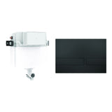 Crosswater Concealed Cistern Venue Plate in Matt Black Crosswater Dual Flush Concealed Cistern Set with Flush Plate - 414 x 143 x 387mm