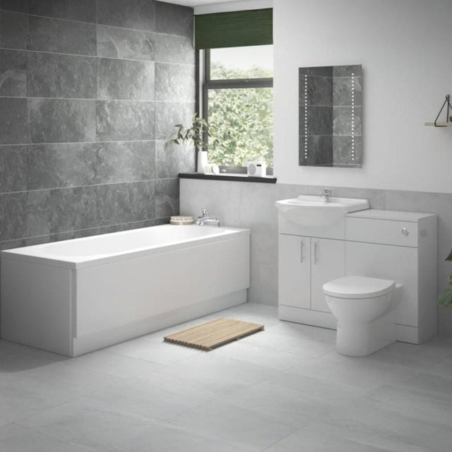 Aquarius Complete Bathroom Suite Aquarius Urbano Complete Vanity Bath Suite (with 1700mm Single Ended Bath and Back to Wall Toilet)