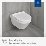 Villeroy & Boch Toilet Seat Villeroy & Boch Architectura Soft Close, Quick Release Toilet Seat  with Kickback in White Alpin