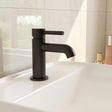 Imex Mono Basin Tap Matt Black Imex Ravine Basin Mixer Tap with Universal Clicker Waste