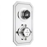 TED Concealed Shower Valve Brushed Nickel TED Wyse Traditional 2/3 Outlet Digital Shower Valve with Crosshead Handle