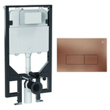 Crosswater Wall Hung WC Frame MPRO Plate in Brushed Bronze Crosswater 1.14m Ultra Slim Depth Dual Flush WC Support Frame Set with Flush Plate