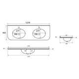 Eastbrook Wall Mounted Vanity Unit Eastbrook Hardwick Traditional 1200mm Wall Hung Vanity Unit with Double Basin