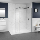 Merlyn Wetroom Panel Matt Black / 300mm Merlyn 8mm Wet Room Swivel Panel