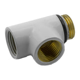 Reina Radiator Valve White Reina Radiator Dual Fuel T-Piece