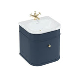 Burlington Chalfont 550mm Wall Mounted Single Drawer Vanity Unit with Basin