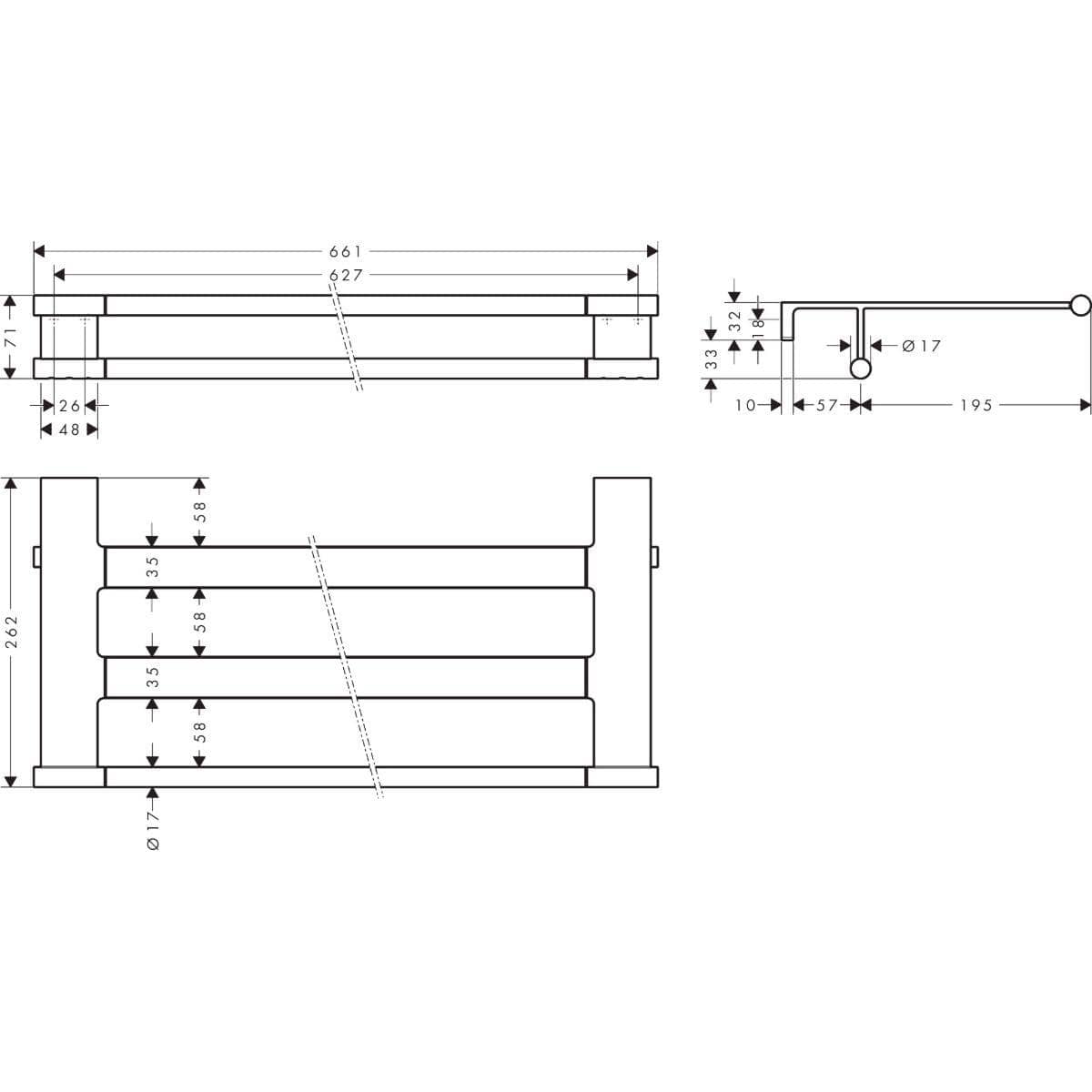 Hansgrohe Towel Rails and Rings Hansgrohe Addstoris S Towel Rack with Towel Rail