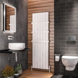 Eastbrook Panel Radiator 1800 x 565 / Central Heating Eastbrook Peretti Straight Vertical Aluminium Radiator in Matt White