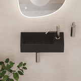 Crosswater Cloakroom Basin Black Matt / 450 x 200mm Crosswater Beck Cloakroom Basin with Waste