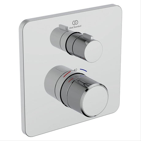 Ideal Standard Concealed Shower Valve Ideal Standard Ceratherm C25 Single Outlet Square Concealed Valve Trim-set in Chrome