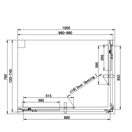 Eastbrook Corner Entry Shower Enclosure Eastbrook Vantage 2000 Corner Entry Shower Enclosure 1000 x 760mm in Matt Black