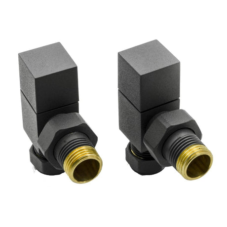 Reina Radiator Valve Anthracite Reina Loge Angled Radiator Valves