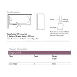 Merlyn Bath Screen Merlyn Single Curved Bathscreen with HydraSEAL Technology