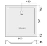 Aquarius Square Shower Tray Aquarius Vital Stone Resin Square Shower Tray