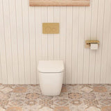 Imex Back to Wall Toilet Imex Essence Back to Wall Rimless Toilet with Soft Close Seat