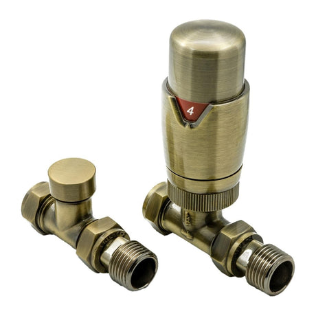 Reina Radiator Valve Bronze Reina Modal Thermostatic Straight Radiator Valves