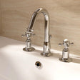 Crosswater 3 Tap Hole Basin Set Crosswater Belgravia Crosshead 3 Hole Curved Basin Mixer Tap with Pop-Up Waste in Chrome