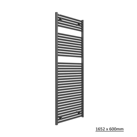 Tissino Ladder Rails 1652 x 600 / Central Heating Tissino Hugo2 Designer Towel Radiator in Anthracite