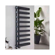 KRAD Designer Towel Radiators 1300 x 500 / Central Heating K-RAD Texas Straight Vertical Designer Towel Rail in Anthracite