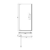 Crosswater Hinged Shower Door Crosswater Asura 8mm Hinged Shower Door