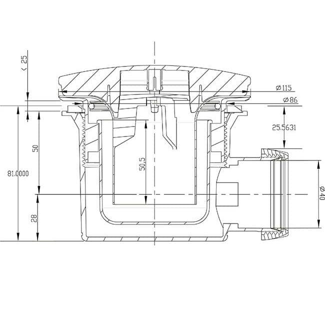 Merlyn Shower Waste Merlyn 90mm Shower Tray Waste