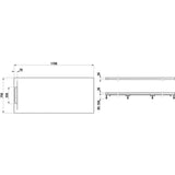 Laufen Marbond Pro S Rectangular Tray with Waste in White