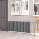 Eastbrook Panel Radiator 600 x 1420 / Electric Only Eastbrook Guardia Straight Horizontal Aluminium in Matt Anthracite