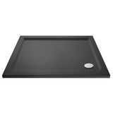 Aquarius Bathrooms Rectangle Shower Tray Aquarius Urbano Rectangular 45mm Stone Resin Shower Tray in Slate Grey
