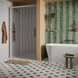 Crosswater Sliding Shower Door Brushed Nickel / 2000 x 1700 Crosswater Asura 8mm Sliding Shower Door