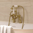 Crosswater Bath Shower Mixer Brushed Brass Crosswater Belgravia Crosshead Bath Shower Mixer with Shower Kit