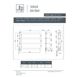JTP Designer Towel Radiator JTP Obi Designer Towel Radiator - 600 x 485 - Electric Only - Brushed Bronze