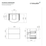 Crosswater Wall Mounted Vanity Unit Crosswater Svelte Wall Hung Vanity Unit with Basin