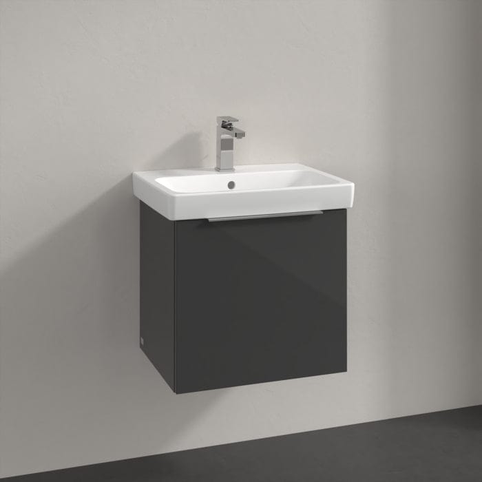 Villeroy & Boch Wall Mounted Vanity Unit Grey Villeroy & Boch Architectura Wall Hung Vanity Unit 500mm One Drawer with Basin