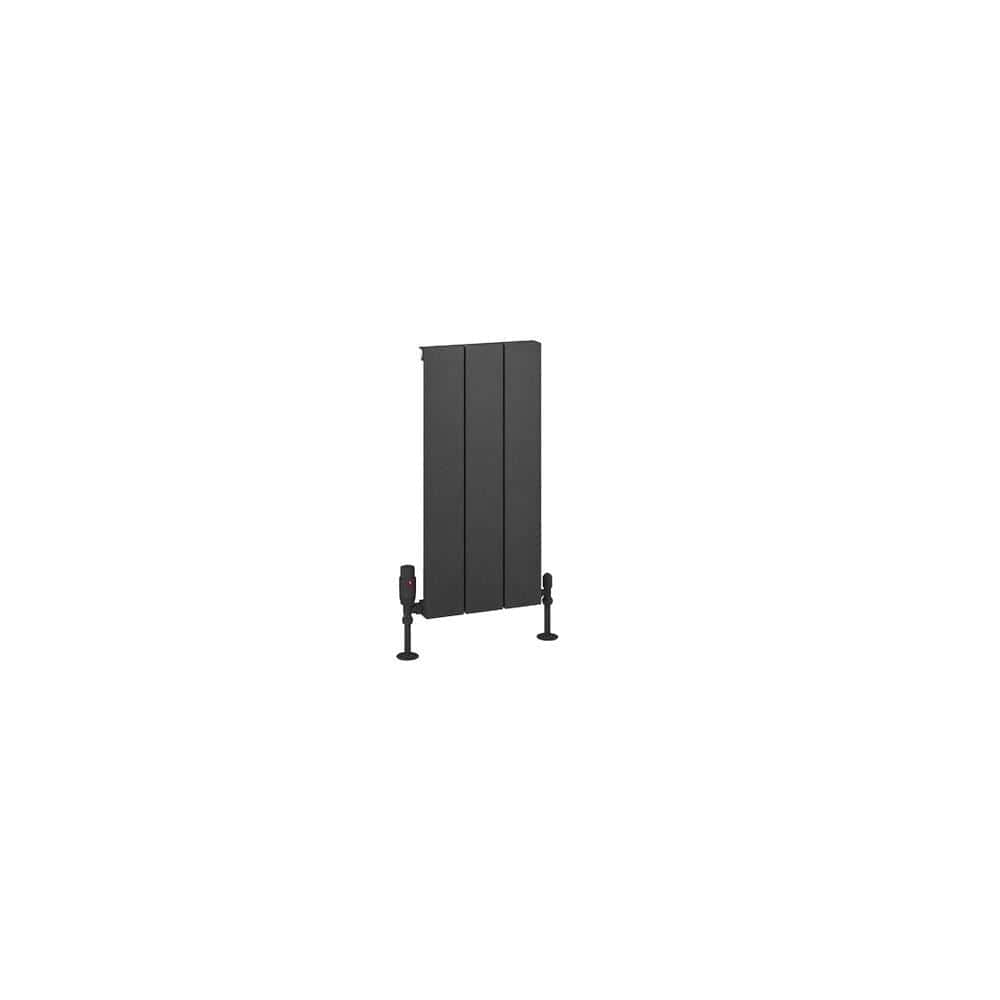 Eastbrook Panel Radiator Eastbrook Charlton Vertical Aluminium Designer Radiator in Matt Anthracite