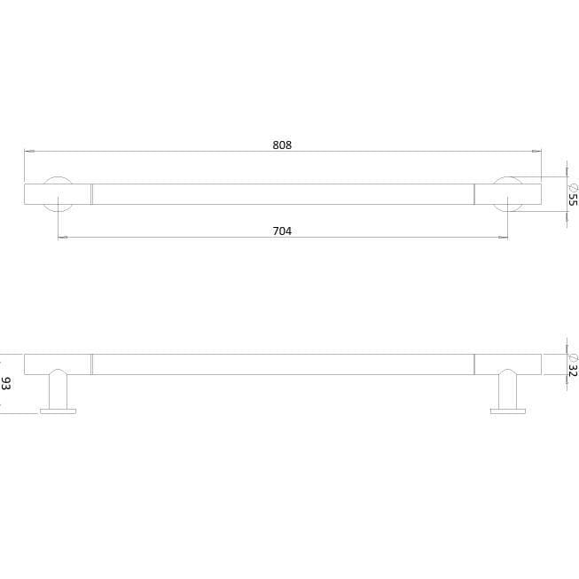 Crosswater Grab Rail/Bar Crosswater Straight Grab Bar