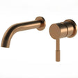 Aquarius Wall Mounted Basin Tap Brushed Bronze Aquarius Zanelli Wall Mounted Basin Mixer Tap