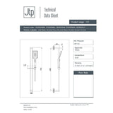 JTP Shower Riser Rail JTP HIX Shower Slide Rail with Handset and Hose