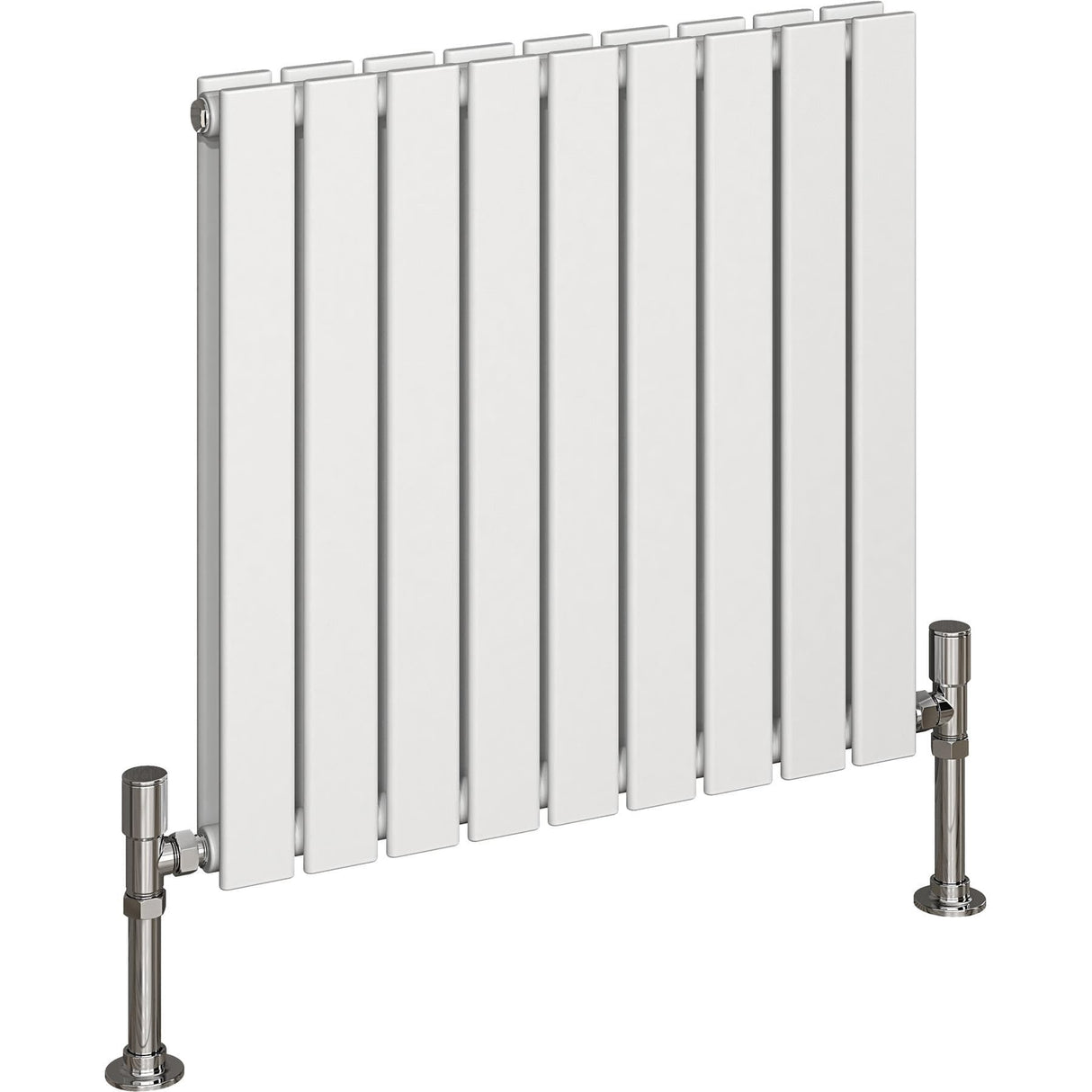 Aquarius Bathrooms Panel Radiator 600 x630mm / White Aquarius Flat Double Horizontal Panel Radiator