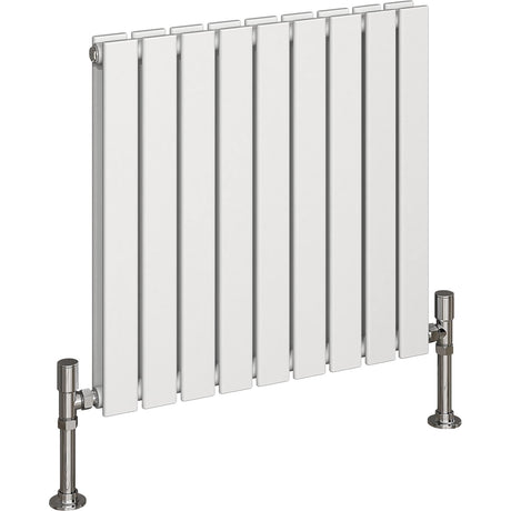 Aquarius Bathrooms Panel Radiator 600 x630mm / White Aquarius Flat Double Horizontal Panel Radiator