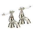 Heritage Pillar Bath Tap Vintage Gold Heritage Glastonbury Bath Pillar Taps (Pair)