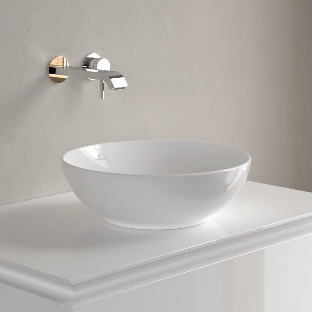 Villeroy & Boch Countertop Basin Villeroy & Boch Loop & Friends Round Countertop Basin in White Alpin