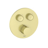 Roca Concealed Shower Set Roca T-3000 Round Switch Thermostatic Concealed Shower Valve with Rainshower Head, Shower Handset and Slide Rail Set