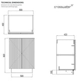 Crosswater Floor Standing Vanity Unit Crosswater Limit 600mm Floorstanding Vanity Unit with Worktop