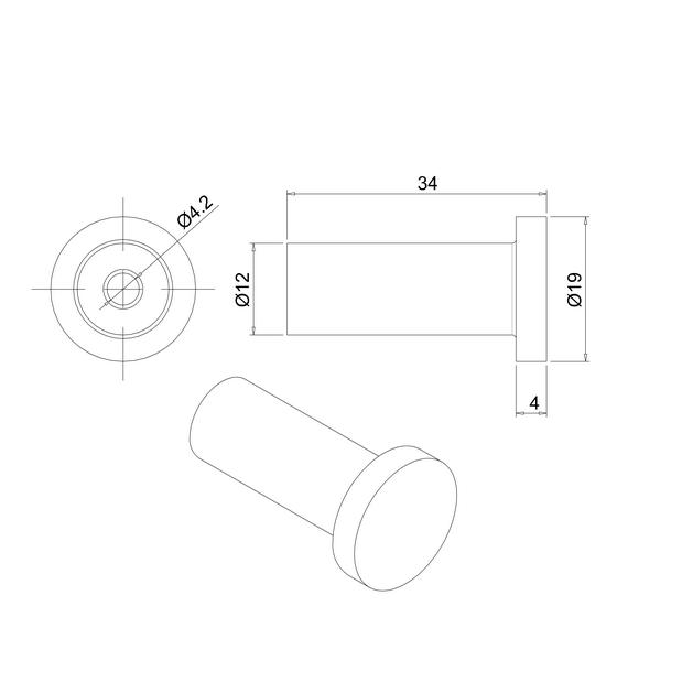 Crosswater Robe Hook Crosswater MPRO Single Robe Hook in Matt Black (Old Design)