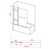 Aquarius Bathrooms Bath Screen Aquarius LevAqua Deluxe Two Panel Folding Bath Screen in Chrome