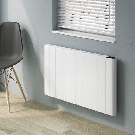 Reina Panel Radiator 500 x 907mm Reina Maia Wi-Fi Enabled Electric Horizontal Panel Radiator in White