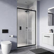 Crosswater Sliding Shower Door Matt Black / 1100mm Crosswater Clear 6 Single Sliding Shower Door