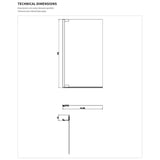 Crosswater Bath Screen Crosswater Asura 8mm Hinged Bath Screen
