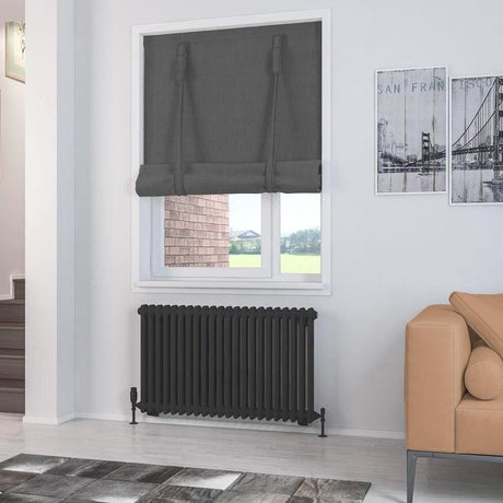 Eastbrook Rivassa Traditional 2 Column Radiator in Matt Black