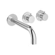 Crosswater Concealed Shower Valve Chrome Crosswater MPRO Module 2 Outlet, 2 Handle Concealed Thermostatic Shower Valve and Bath Spout